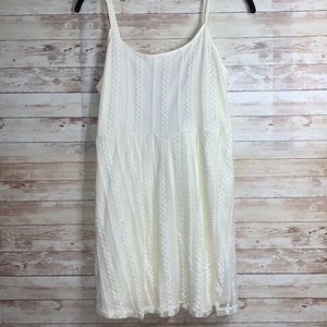 Cute Boho Cream Mini-Dress